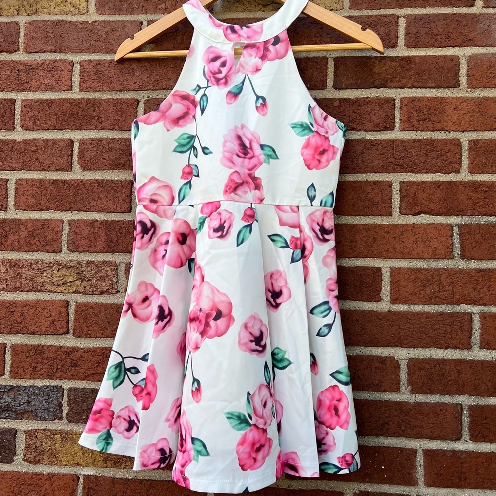 ELISA B. Girls Floral Sleeveless Fit & Flare party DRESS Size 12